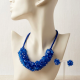 Handcrafted Jewelry Royal Blue Swirl Necklace